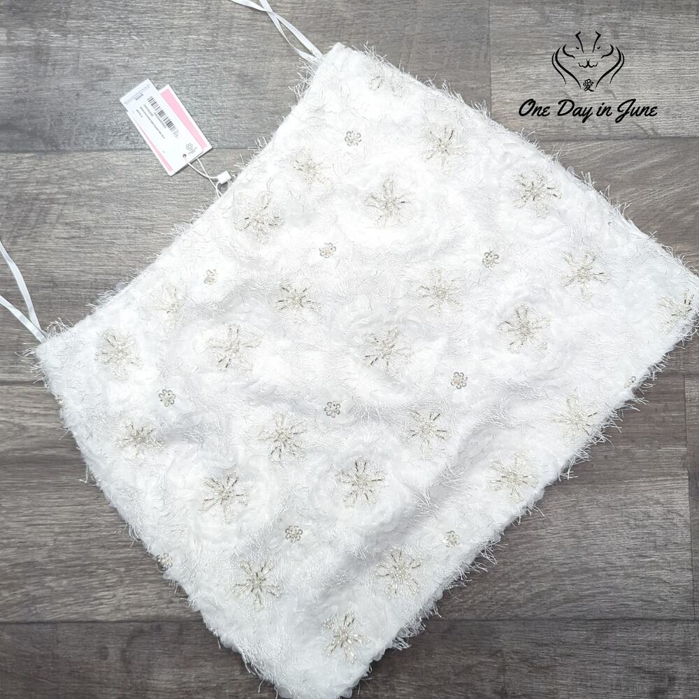 Prettylittlethings Embroidered Eyelash Mini Skirt Size 8